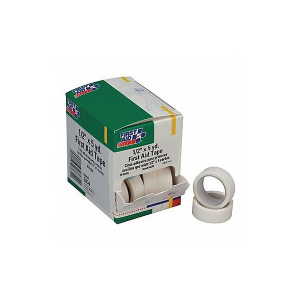 First Aid Only First Aid Tape, White, 1/2 in. W, 5 in. L,PK20 40JH07