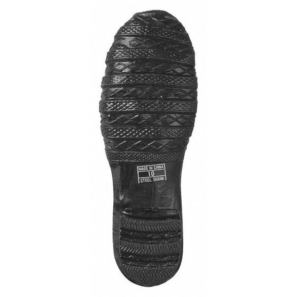 Men's 16" Height, Tall Rubber Boots, Steel Toe, Black, 10, PR  4T282