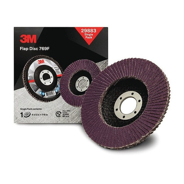 3m Flap Disc, 4 1/2 in Dia, 7/8 in Arbor 7100180139