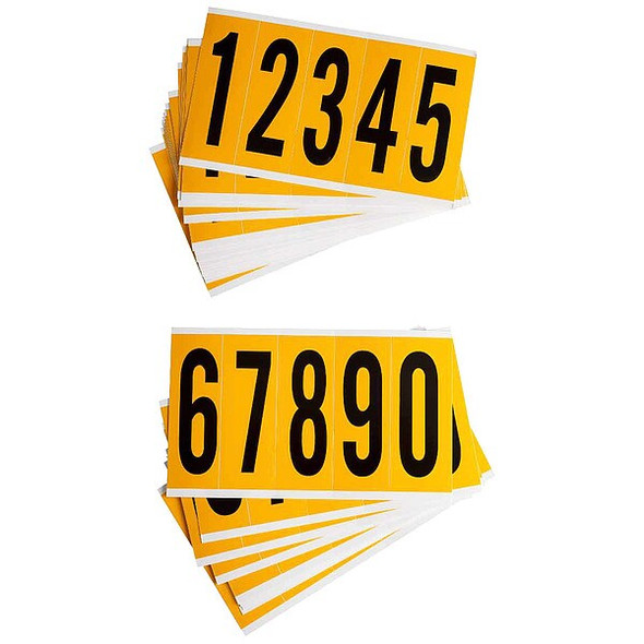 Brady NumberLabelSet,Vinyl,5inH,1-3/4inW 1560-# KIT