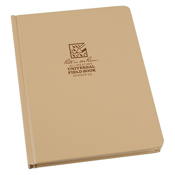 Rite in the Rain Book,Universal,80 Sheets,Tan Cover 970TF-LG