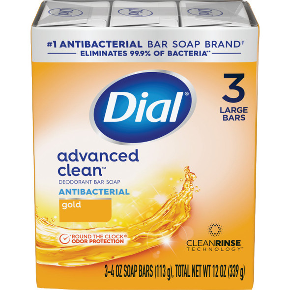 Dial Advanced Clean Gold 4 Oz. Deodorant Bar Soap (3-Pack) DIA 12402