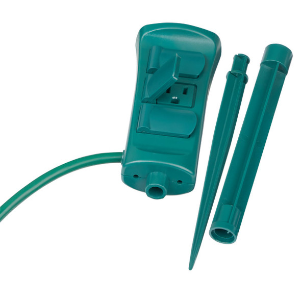 Do it 3-Outlet 13A Outdoor Power Stake with 15 Ft. Cord