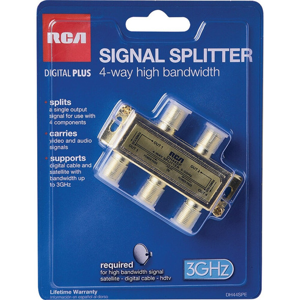 RCA Digital Plus 4-Way Coaxial Splitter DH44SPE 500899