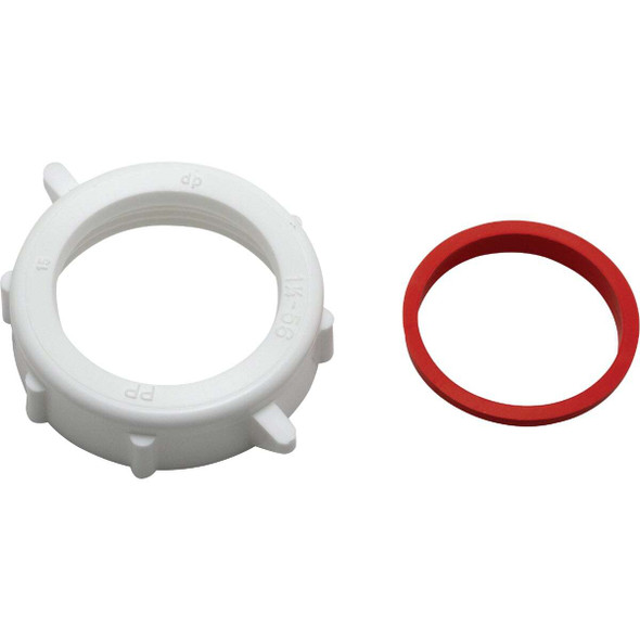 Keeney 1-1/4 In. x 1-1/4 In. White Plastic Slip Joint Nut 56WKHB