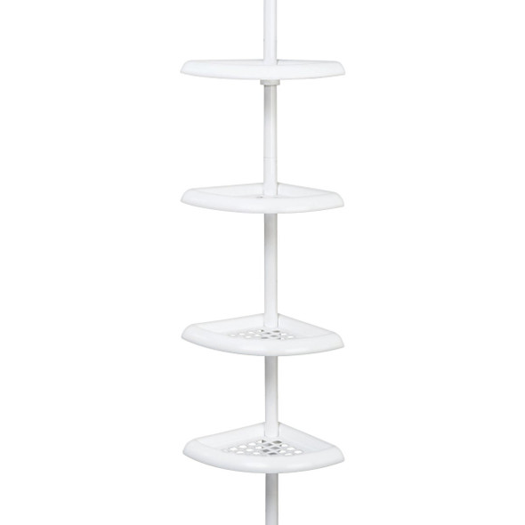 Zenith Zenna Home Plastic 12 In. x 97 In. Shower Caddy 2153WW2