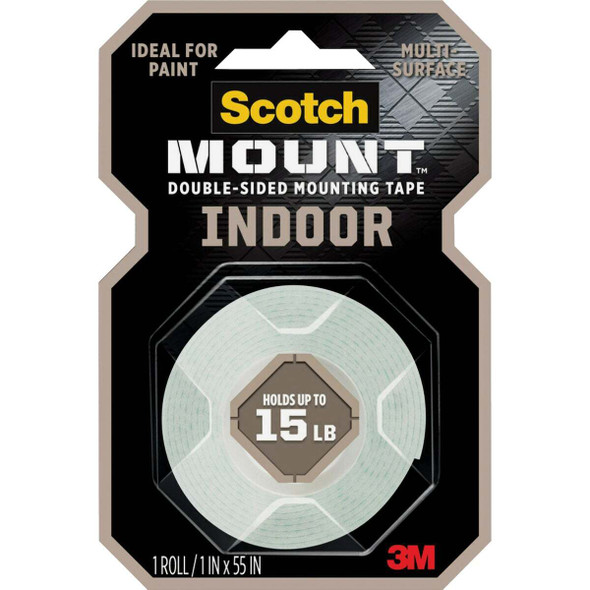 Scotch-Mount 1 In. x 55 In. Indoor Double-Sided Mounting Tape  214H