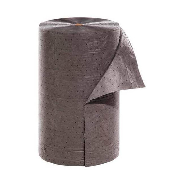 Pig Sorbent Roll, 32 gal, 24 in x 300 ft, Universal, Gray, Polypropylene MAT245