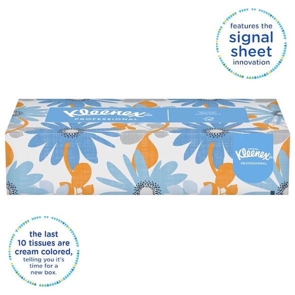 Kimberly-Clark Professional Kleenex 2 Ply Facial Tissue, 125 Sheets, 48 PK 21606