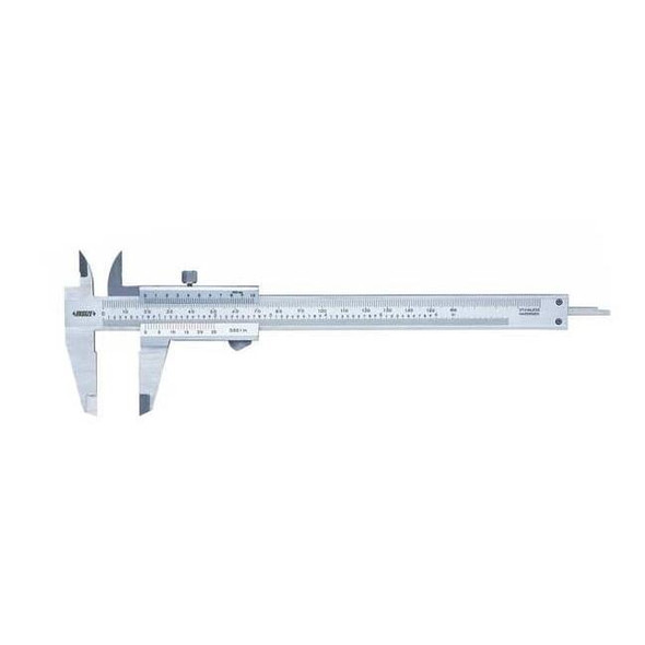 Insize Vernier Caliper,SS,0 to 8" Range,2"Jaw D 1205-2002E