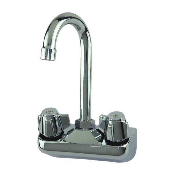 Dominion Faucets Gooseneck Service Sink Faucet 2, Wall, Brass 77-9116