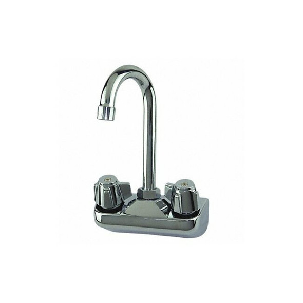 Dominion Commercial Faucets Gooseneck Service Sink Faucet 2, Wall, Brass 77-9116