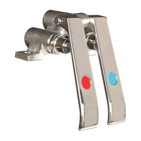 Dominion Faucets Double Knee Pedal Valve Foot Pedal, Chrome 0 Hole 77-9202