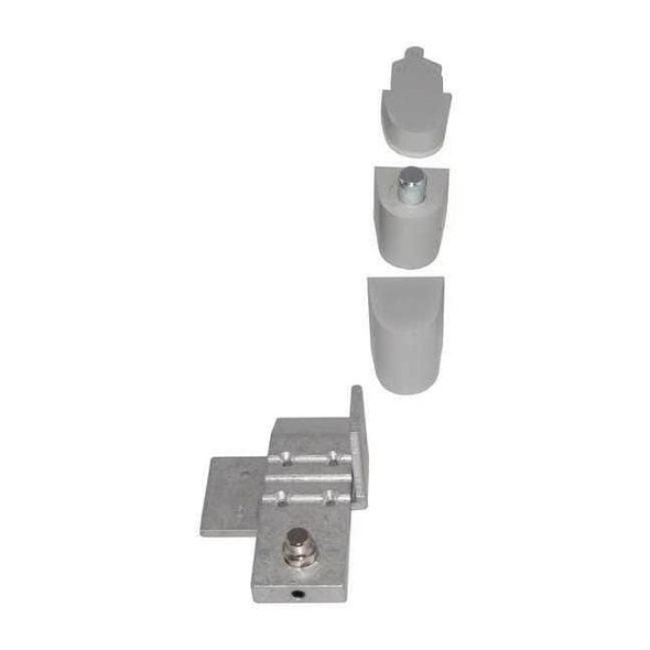 Pivot Hinge, Diecast Aluminum, Surface Mounting, 1 3/16 in Leaf H, Aluminum