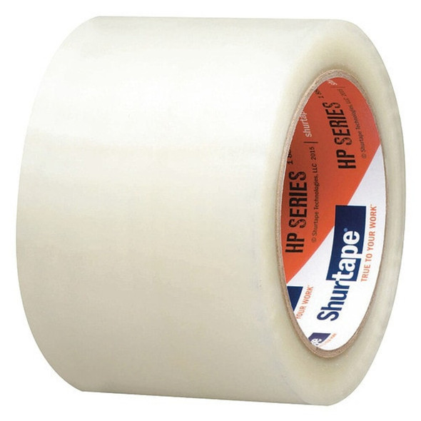Packing Tape, 1.6 mil Thick, 3 in W x 100 m L, 3 in Core Dia., Clear, 24 PK  207194