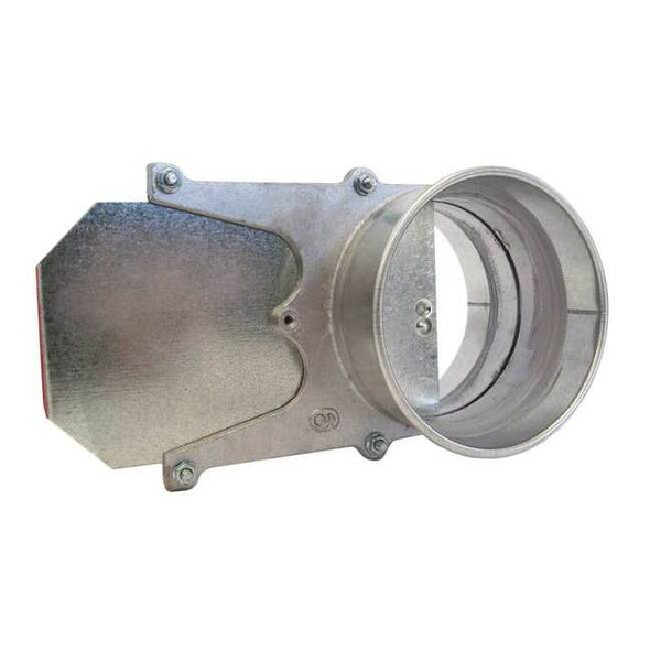 Round Blast Gate, Cast Aluminum, 20 GA, 5 1/4 in W, 5 1/2 in L, 7" H