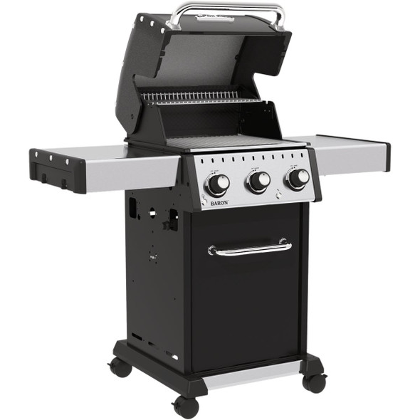 Broil King Baron 320 Pro 3-Burner Black 32,000 BTU Natural Gas Grill 874217 802453