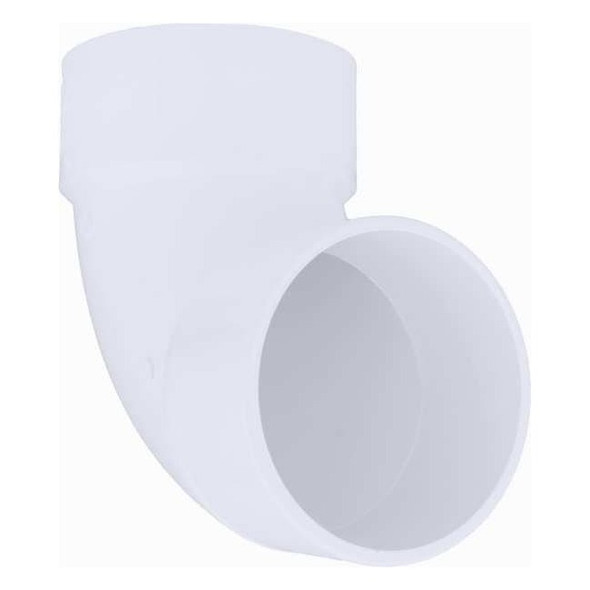 PVC 90 Degree Street Elbow, Hub x Spigot, 6 in Pipe Size