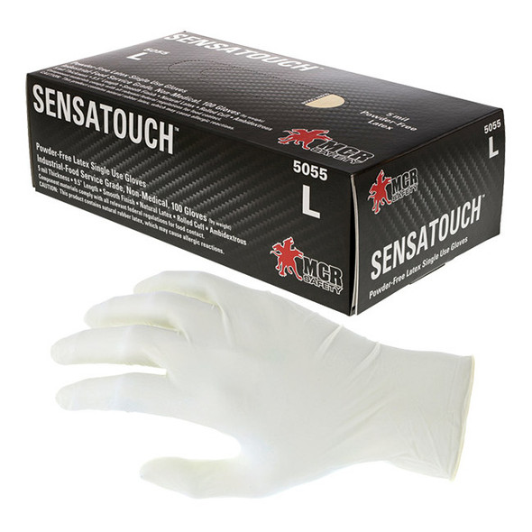 MCR Safety® SensaTouch™ Industrial/Food Grade Disposable Latex Gloves