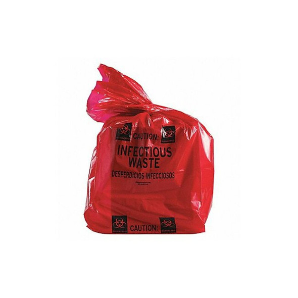 Brady 35 gal - 55 gal Trash Bags, 30 in x 36 in, Contractor, 3 mil, Red ASB-8BAG