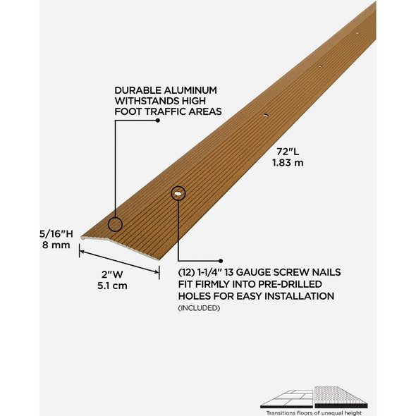 M-D 2x72 Antq Brss Crpt Trim 43383 298745