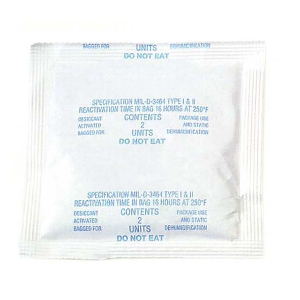 Scs DesiccantBag,0.83cuft,Bl/Wht,68g,PK150 2PLDES150