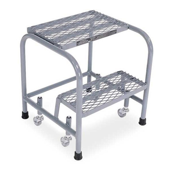 20 in H Steel Rolling Step, 2 Steps, 450 lb Load Capacity