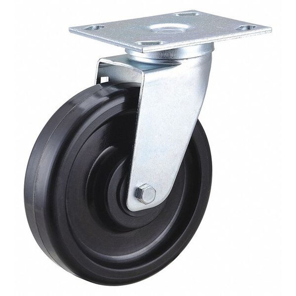 Swivel NSF-Listed Plate Caster,Phenolic,6 in,450 lb