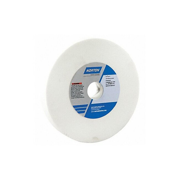 Norton Abrasives Grinding Wheel, T1, 6x3/4x1, AO, 100G, White 07660788247