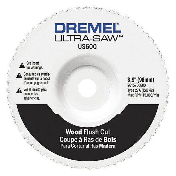 Dremel Flush Cut Wheel,Carbide,4 in. dia. US600-01