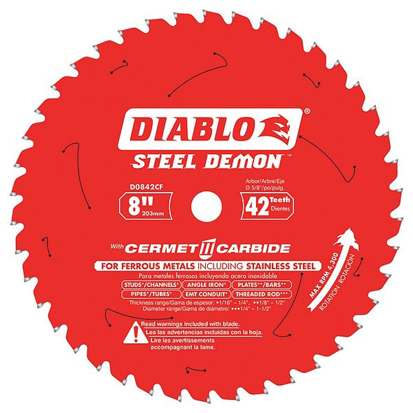 Diablo 8",42-Teeth Circular Saw Blade D0842CF