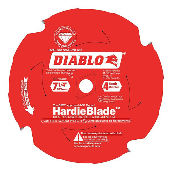 Diablo 7-1/4",4-Teeth Circular Saw Blade D0704DH