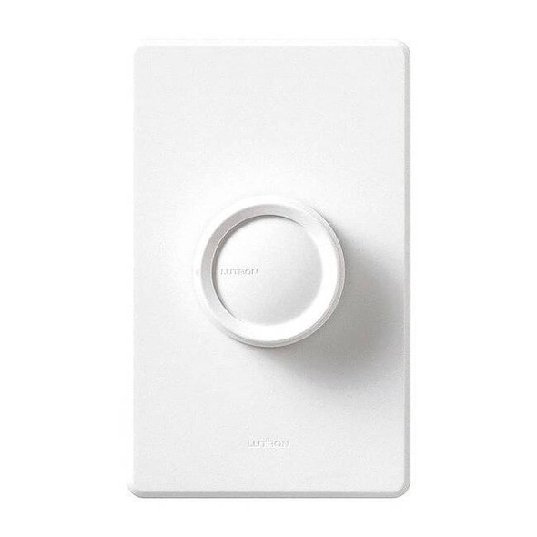 Lutron Fan Control Switch,120V,1.5A,White Plate FSQ-2FH-DK