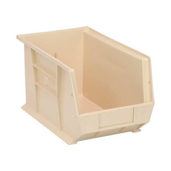 Hang & Stack Storage Bin, Polypropylene, Ivory, 8 in H, 8 1/4 in W, 13 5/8 in L