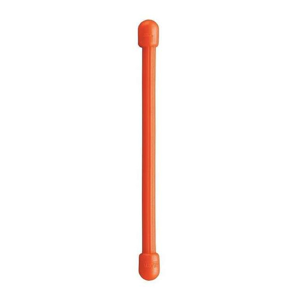 Gear Tie, 3 in L, Variable Max Bundle Dia., Orange, Rubber, Wire, 4 PK