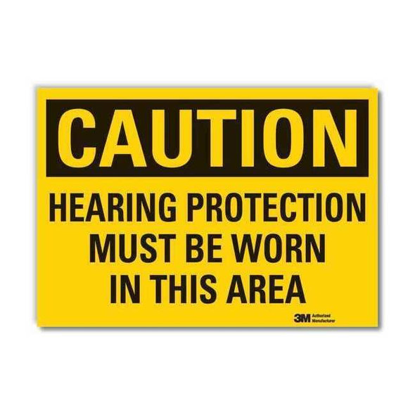 Lyle Caution Sign,7 in. H,Vinyl, LCU3-0399-RD_10x7 LCU3-0399-RD_10x7