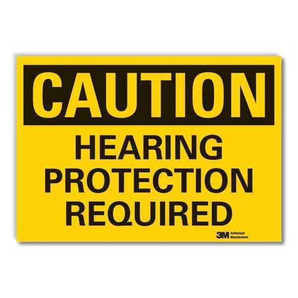 Lyle Hearing Caution Rflctv Label,7inx10in LCU3-0306-RD_10x7