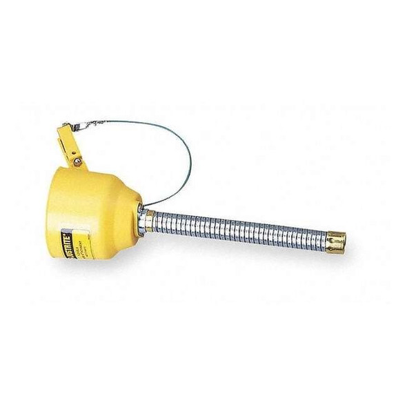 Justrite SafetyCanFunnel,Yellow,13.5inL 14411