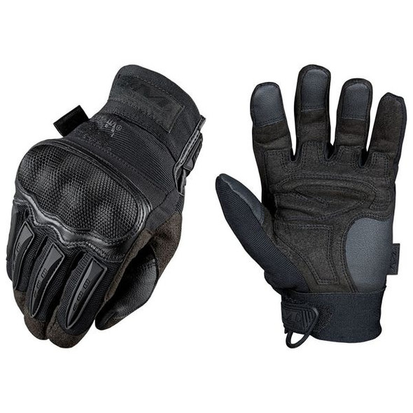 Tactical Glove, Synthetic Leather Palm, 11" Length, Hook-and-Loop Cuff, Full Finger, Foam Lining