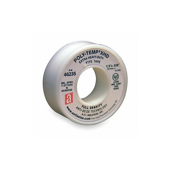 Anti-Seize Technology Thread Sealant Tape,1/2 In. W,520 In. L 46235