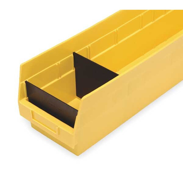 Plastic Divider, Black, 4 1/8 in L, 1/2 in H, 50 PK