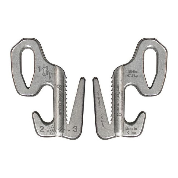 Nite Ize Rope Tightener,3-1/2 In.,Aluminum,Silver F9L-02-09