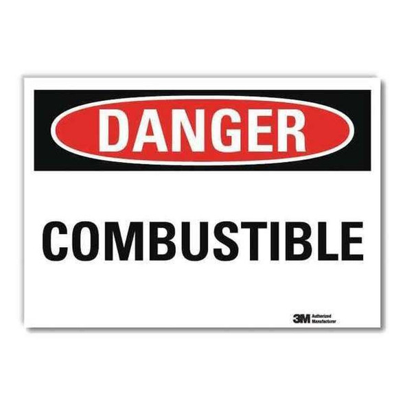 Danger Sign, 10 in H, 14 in W,Horizontal Rectangle, English, U3-1181-RD_14X10