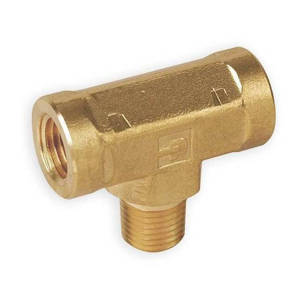 Branch Tee Brass Pipe Fitting, 1/4 in Female NPT X 1/4 in Female NPT