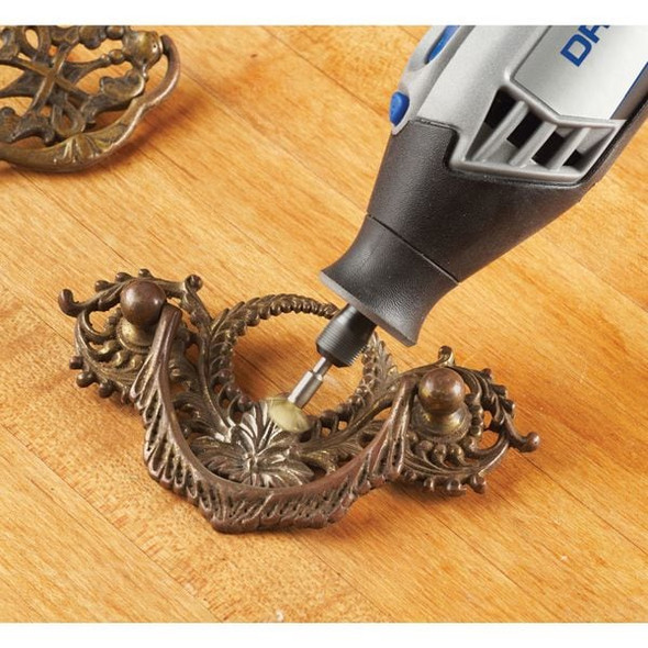 Dremel Brass Brush,1/8in. dia.,1-3/4in. L,PK2 537-02