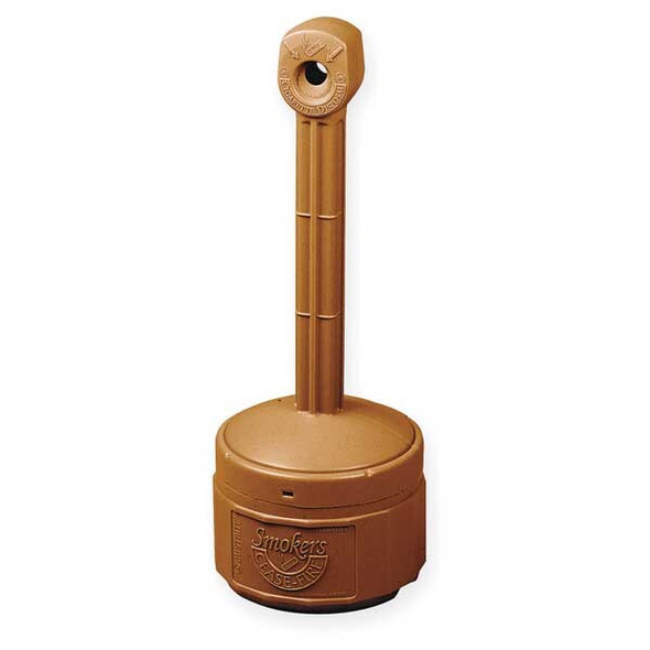 Justrite Cigarette Receptacle,1 gal.,Terra Cotta 26806T