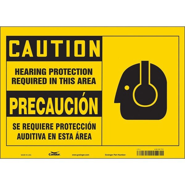 Condor Safety Sign,10 inx14 in,Vinyl 465Z75 Condor Safety Sign,10 inx14 in,Vinyl 465Z75