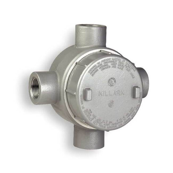 Hubbell Killark Conduit Outlet Body,Aluminum,X GECXT-1