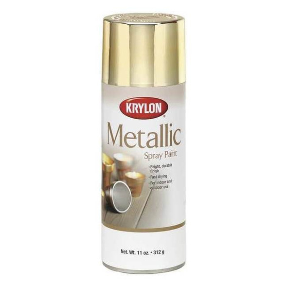 Krylon Metallic Spray Paint, Silver Metallic, Metallic, Solvent, 11 oz K01406