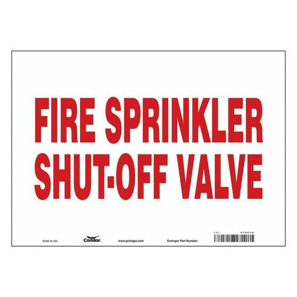 Condor Safety Sign,14" W,10" H,0.004" Thickness 470C19